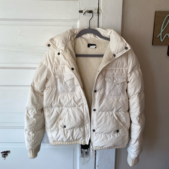 J. Crew White Puffer Jacket - Picture 2 of 7